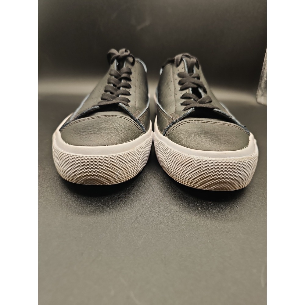 HUF Hupper 2 LO DECON Deconstructed Skate Sneakers Black Leather Mens Size 7 QQ